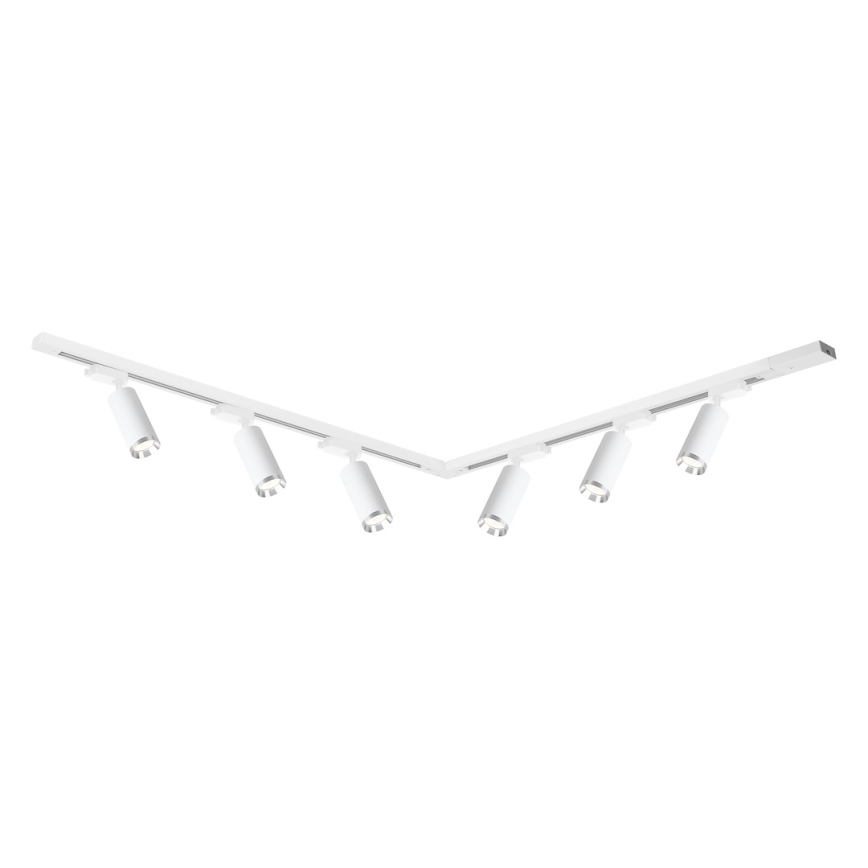 Spot pour système sur rail MICA 6xGU10/10W/230V blanc / chrome mat