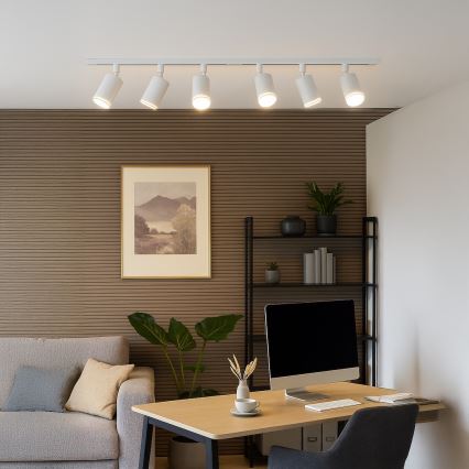 Spot pour système sur rail PIPE 6xGU10/10W/230V blanc