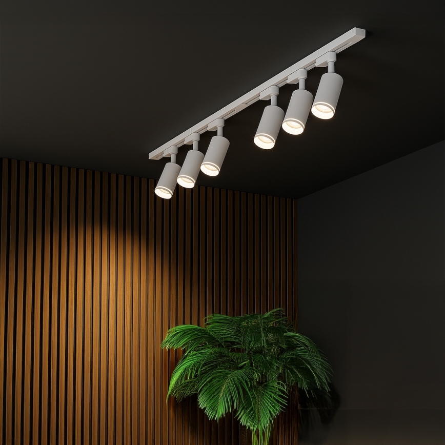 Spot pour système sur rail PIPE 6xGU10/10W/230V blanc