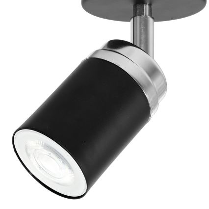 Spot RENO 1xGU10/8W/230V noir/chrome brillant