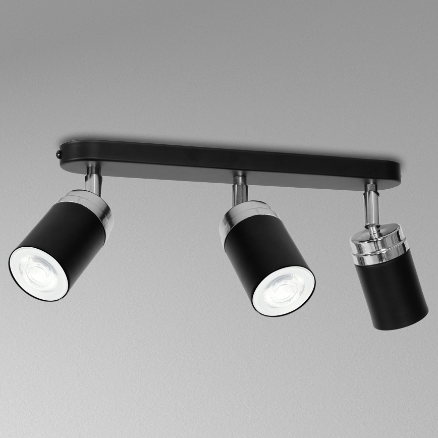 Spot RENO 3xGU10/8W/230V noir/chrome brillant