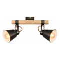 Spot RETRO 2xE27/40W/230V marron