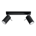 Spot RING 2 2xGU10/10W/230V noir