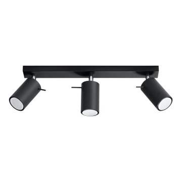 Spot RING 3 3xGU10/10W/230V noir