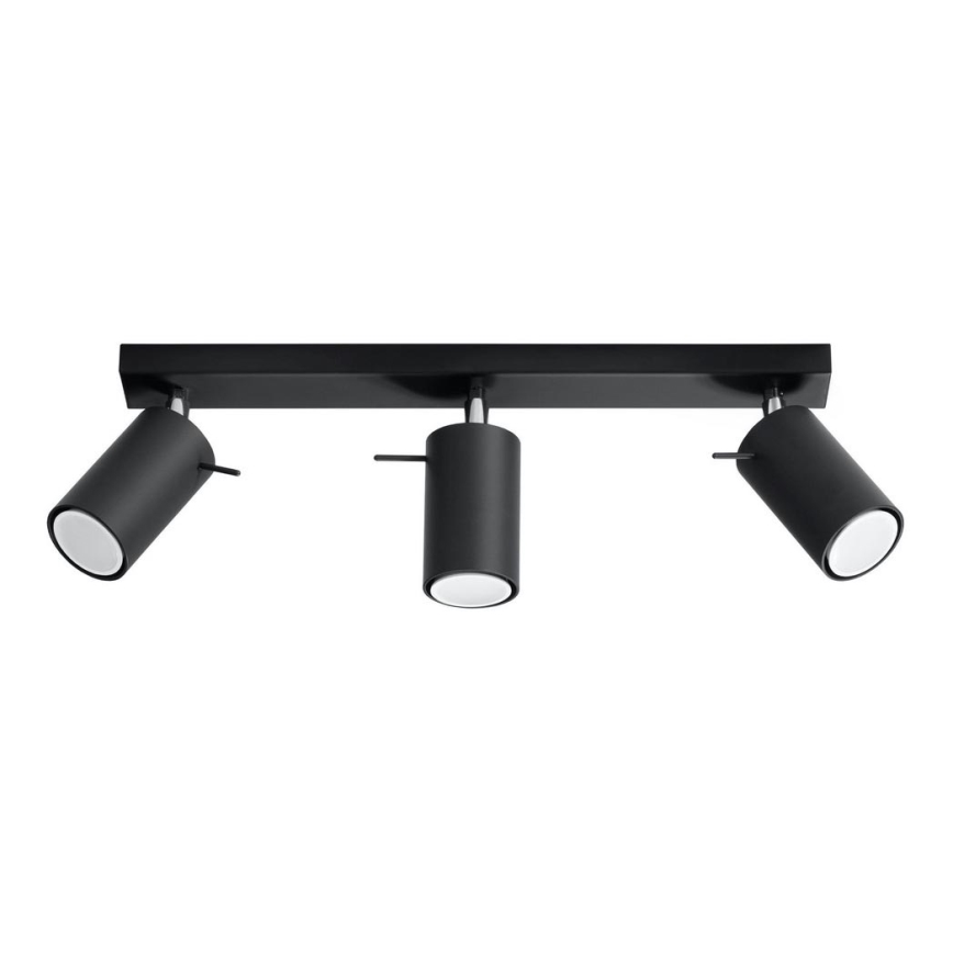 Spot RING 3 3xGU10/10W/230V noir