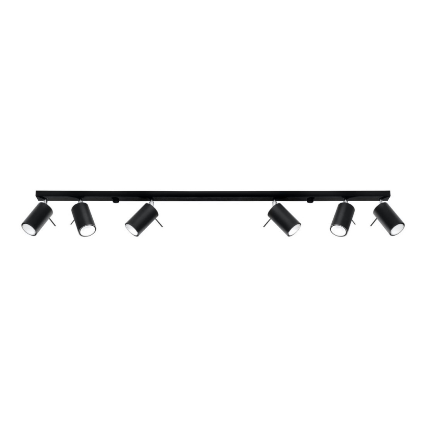 Spot RING 6L 6xGU10/40W/230V noir