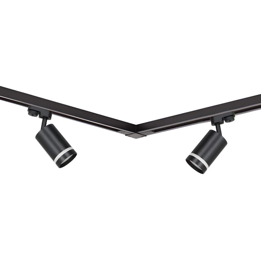 Spot sur rail PIPE 4xGU10/10W/230V 2x1m noir