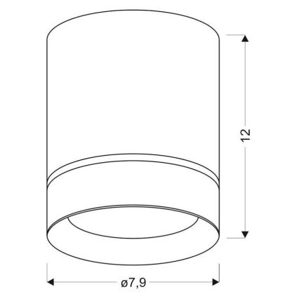 Spot TUBA 1xGU10/15W/230V blanc