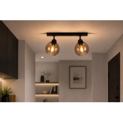 Spot UNO 2xE27/60W/230V noir