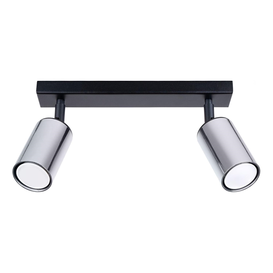 Spot WINX 2xGU10/10W/230V noir/chrome brillant