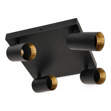 Spotleuchte FILO 4xGU10/30W/230V schwarz/gold