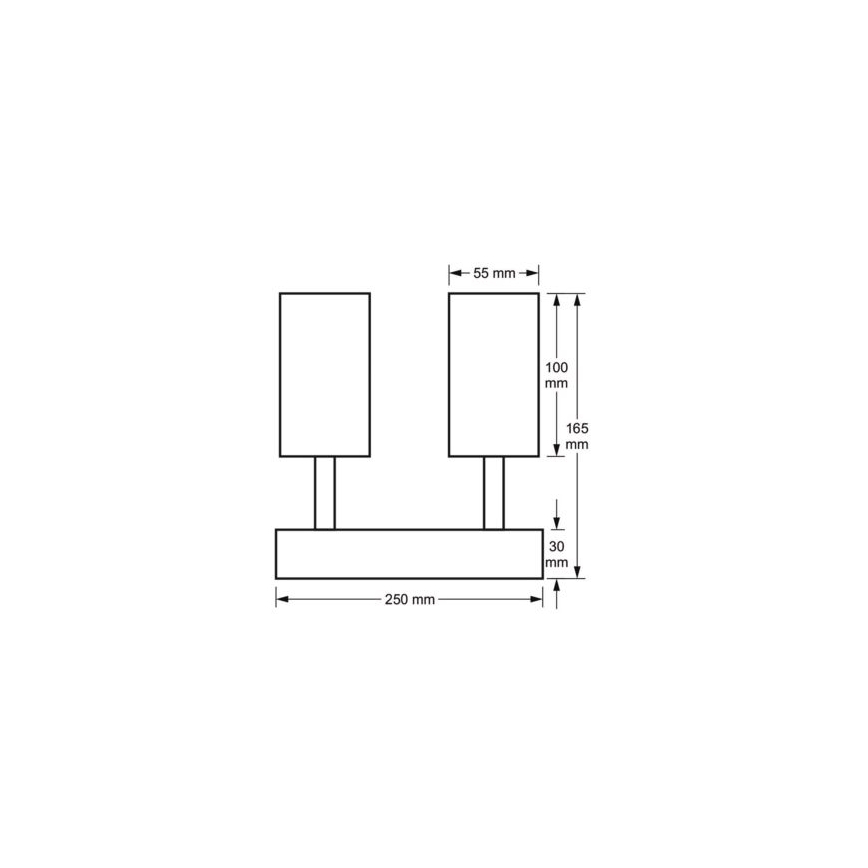 Spotleuchte FILO 4xGU10/30W/230V schwarz/gold