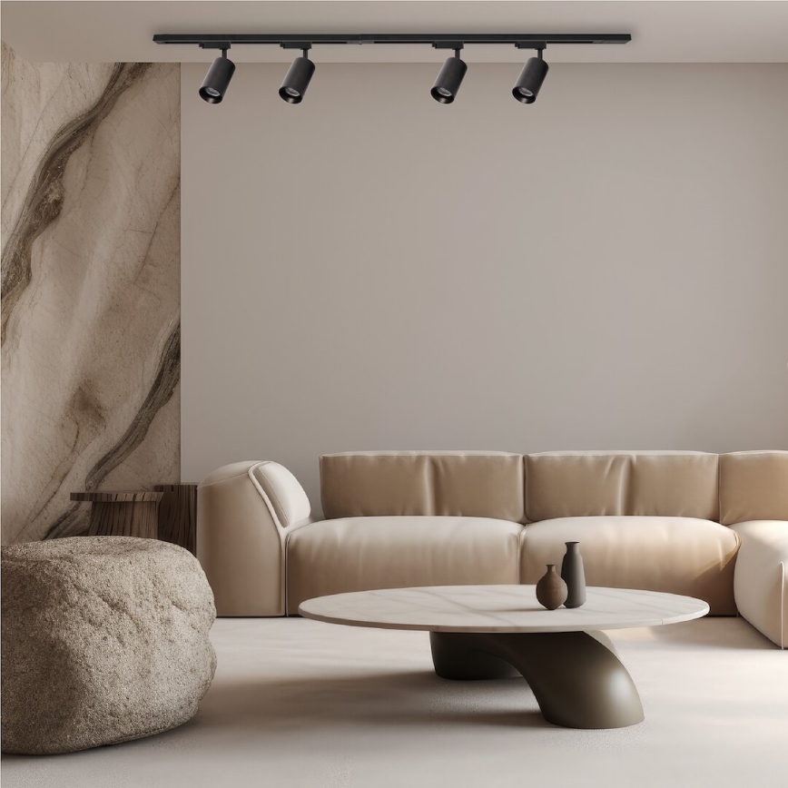 Spotleuchte für 1-Phasen-Schienensystem PIPE 1xGU10/10W/230V schwarz