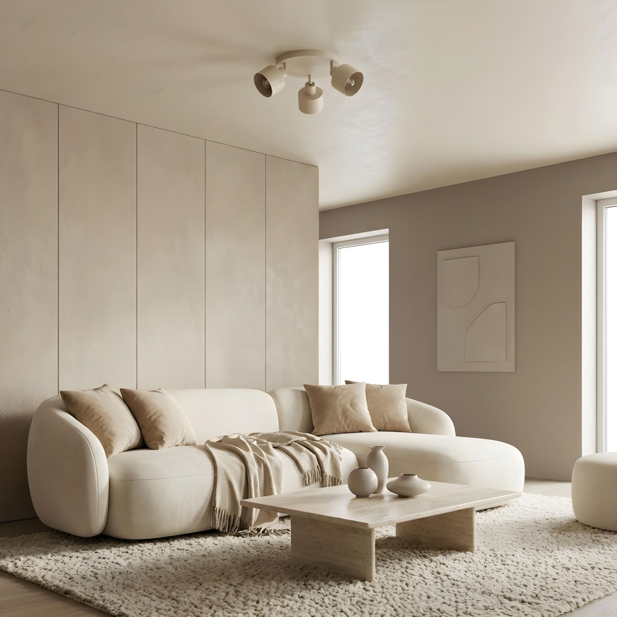 Spotleuchte PARKLA 3xE27/15W/230V beige