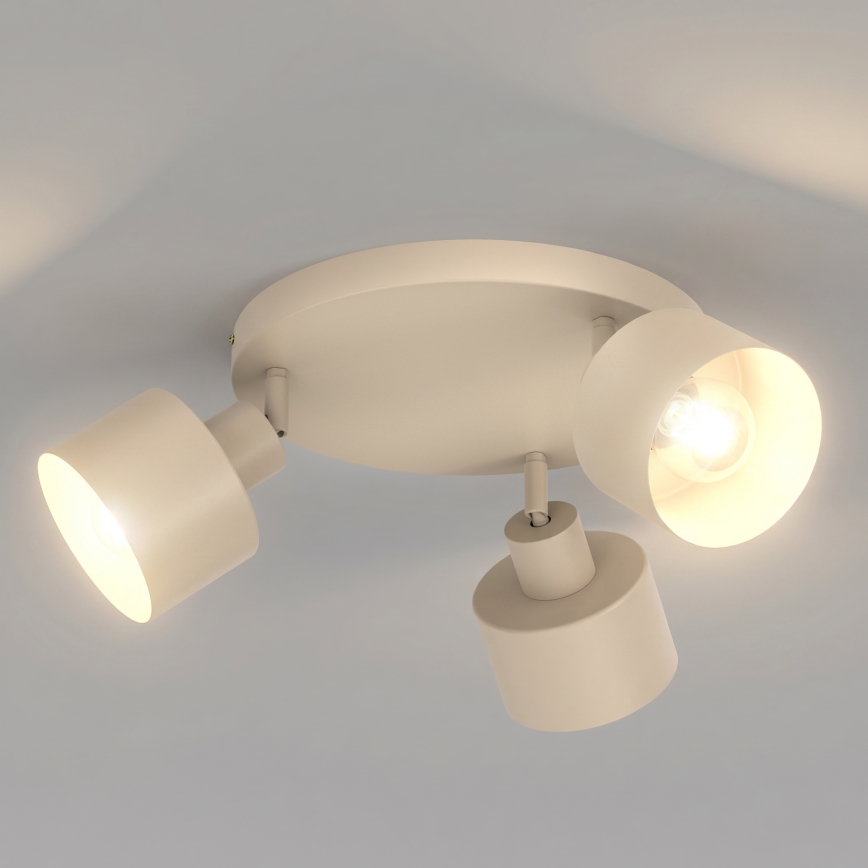 Spotleuchte PARKLA 3xE27/15W/230V beige