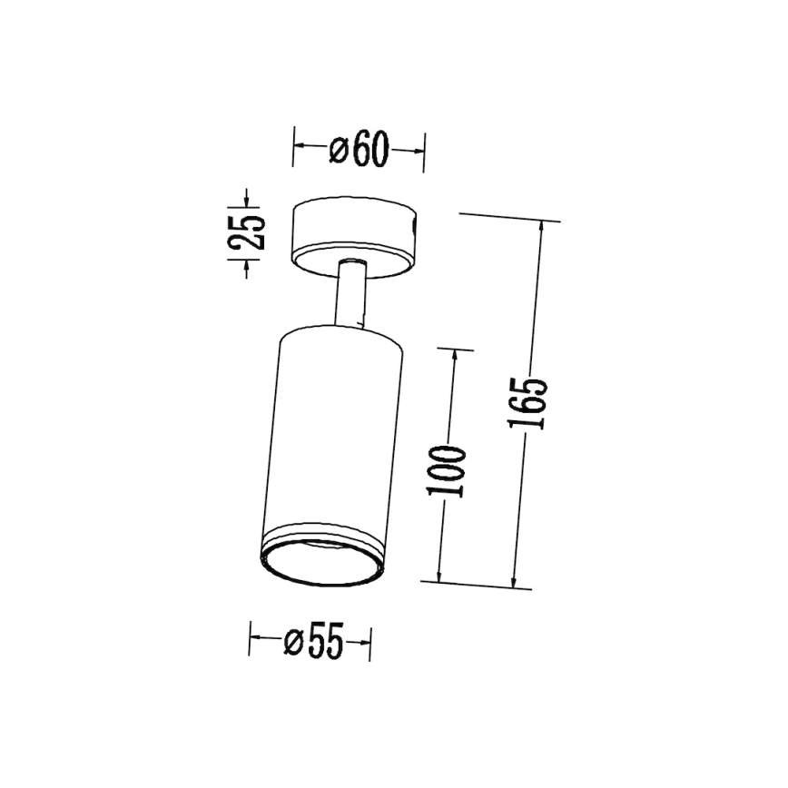 Spotleuchte PIPE 1xGU10/10W/230V weiß