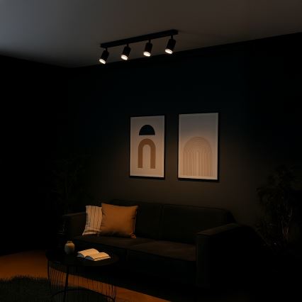 Spotleuchte PIPE 4xGU10/10W/230V schwarz