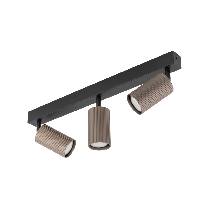 Spotleuchte TUNE 3xGU10/10W/230V schwarz/braun