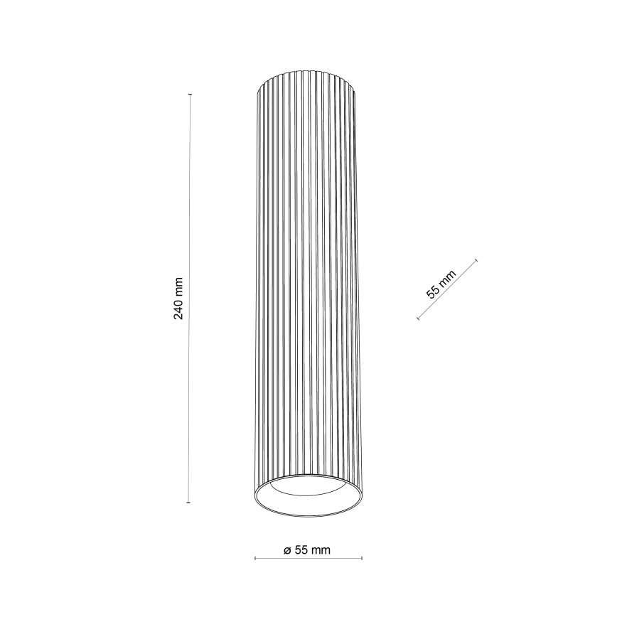 Spotleuchte TUNE L 1x GU10/10W/230V 24 cm schwarz