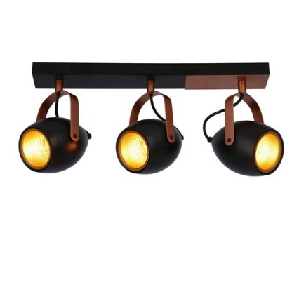 Spot-Einbauleuchte ANICA 3xE14/40W/230V Schwarz/Kupfer