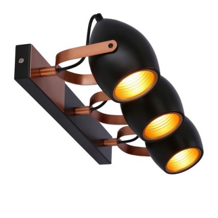 Spot-Einbauleuchte ANICA 3xE14/40W/230V Schwarz/Kupfer