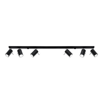 Spotlight RING 6L 6xGU10/40W/230V schwarz