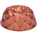 Stampo per ciambella KITCHISIMO 24 cm, motivo diamante, colore rame