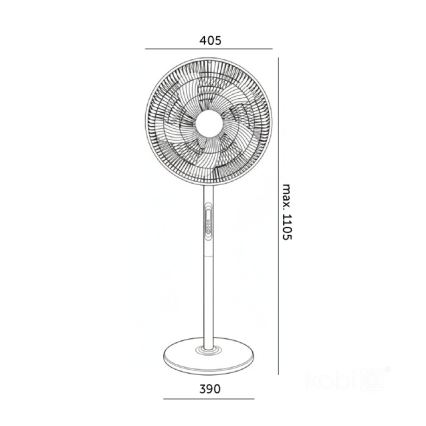 Standventilator VIENTO-R 40W/230V weiß + Fernbedienung