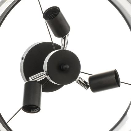 Stangen-Kronleuchter HELEN 3xE27/15W/230V schwarz/chrom glänzend