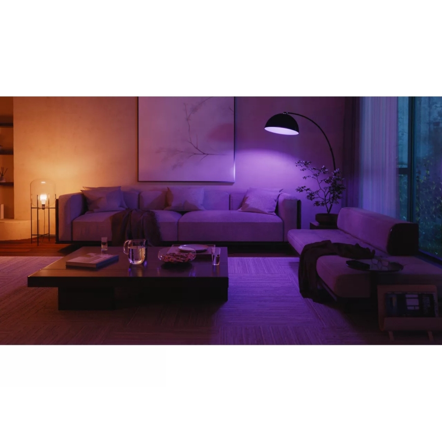 Starter-Set Philips Hue WHITE AND COLOR AMBIANCE 3xE27/8,1W 1000-20000K + Hue Bridge und Dimmer Switch
