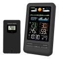 Station météo avec écran LCD 2xAA + 2xAA noir