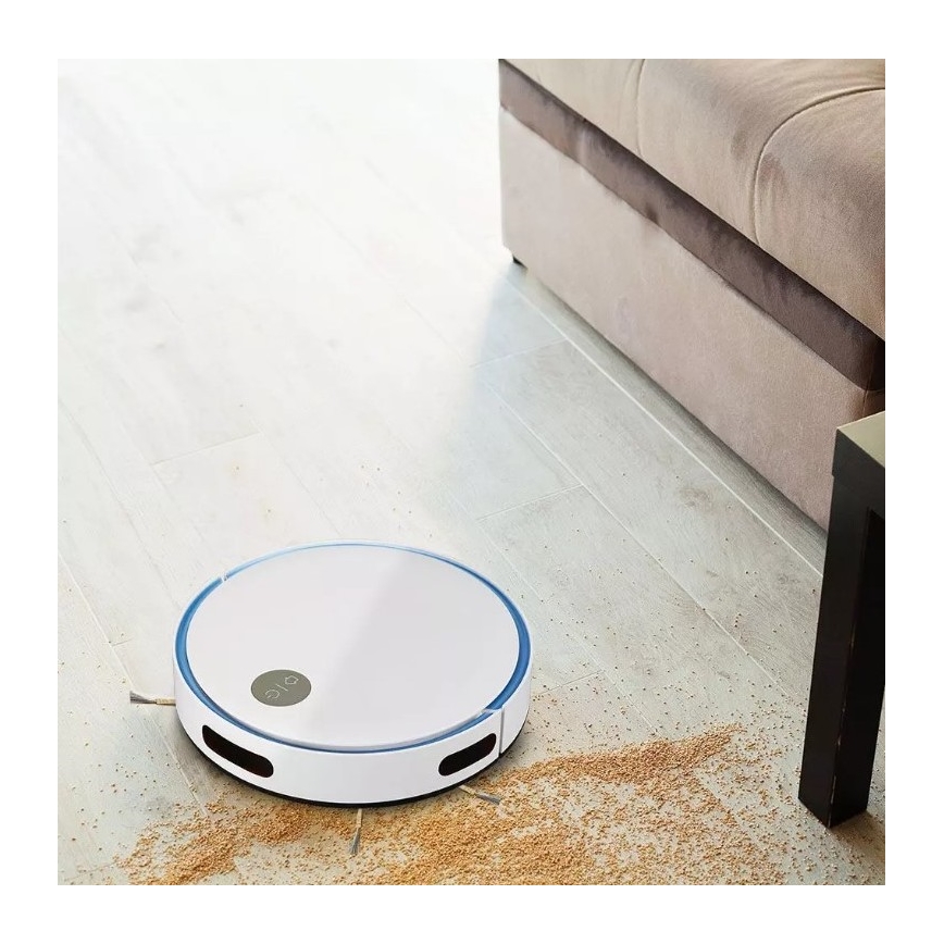 Staubsaugerroboter weiß/blau + Fernbedienung