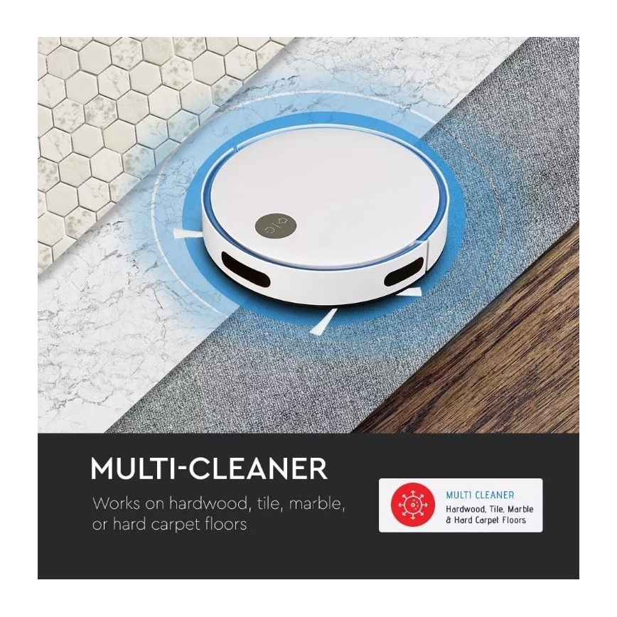Staubsaugerroboter weiß/blau + Fernbedienung