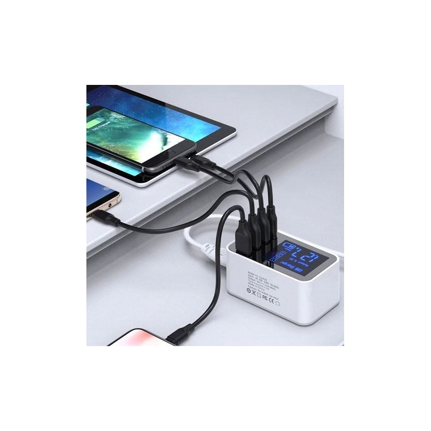 Stazione di ricarica 3xUSB A + 1xUSB C