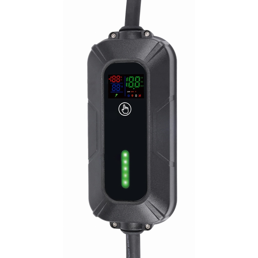 Stazione di ricarica da viaggio per auto elettriche EV/PHEV AC Type 2 16A/380V 11kW IP55 5m + adattatore 230V 3,7kW + custodia