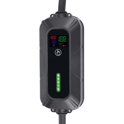 Stazione di ricarica da viaggio per auto elettriche EV/PHEV AC Type 2 16A/380V 11kW IP55 5m + adattatore 230V 3,7kW + custodia