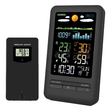 Stazione meteo con display LCD 2xAA nero
