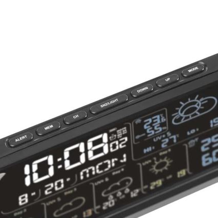 Stazione meteo con display LCD GoSmart 5/230V Wi-Fi Tuya nero
