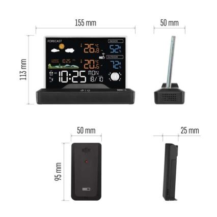 Stazione meteorologica wireless 5V/2xAAA + 2xAAA