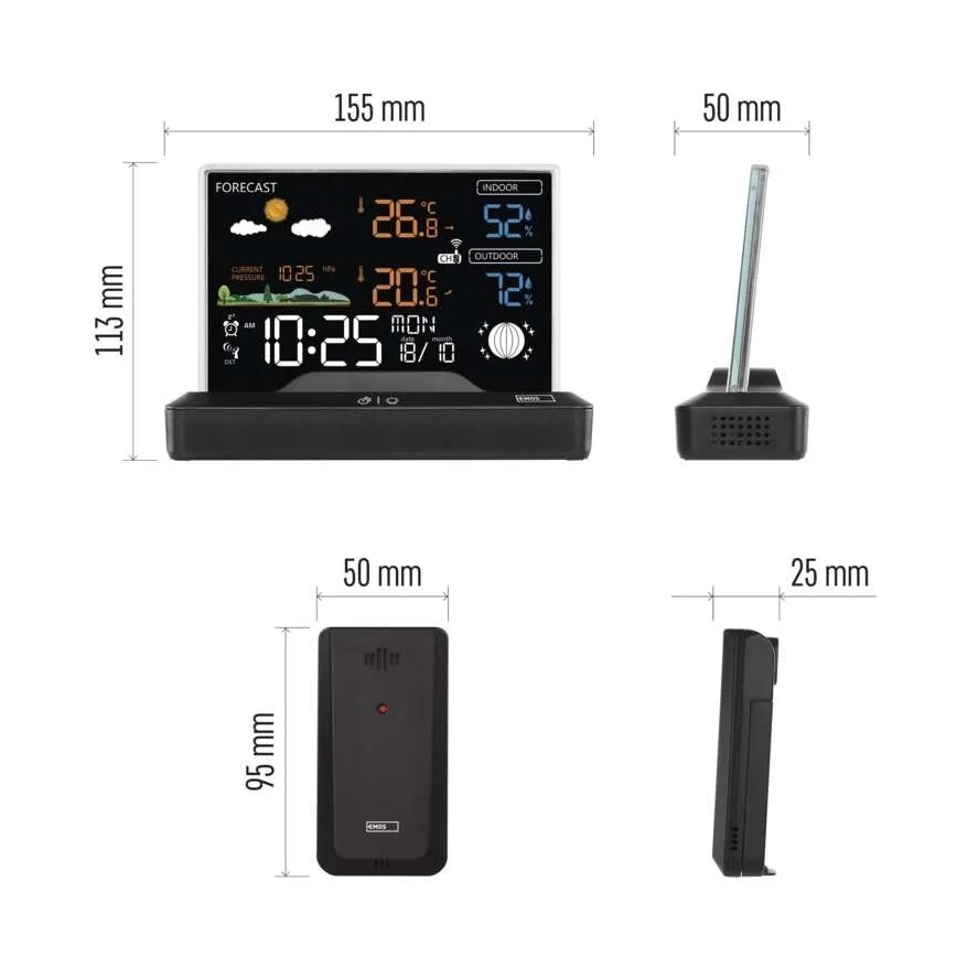 Stazione meteorologica wireless 5V/2xAAA + 2xAAA