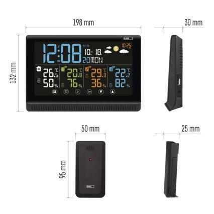 Stazione meteorologica wireless 5V/3xAAA + 2xAAA