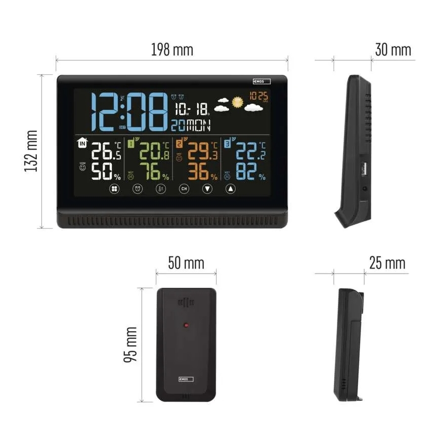 Stazione meteorologica wireless 5V/3xAAA + 2xAAA