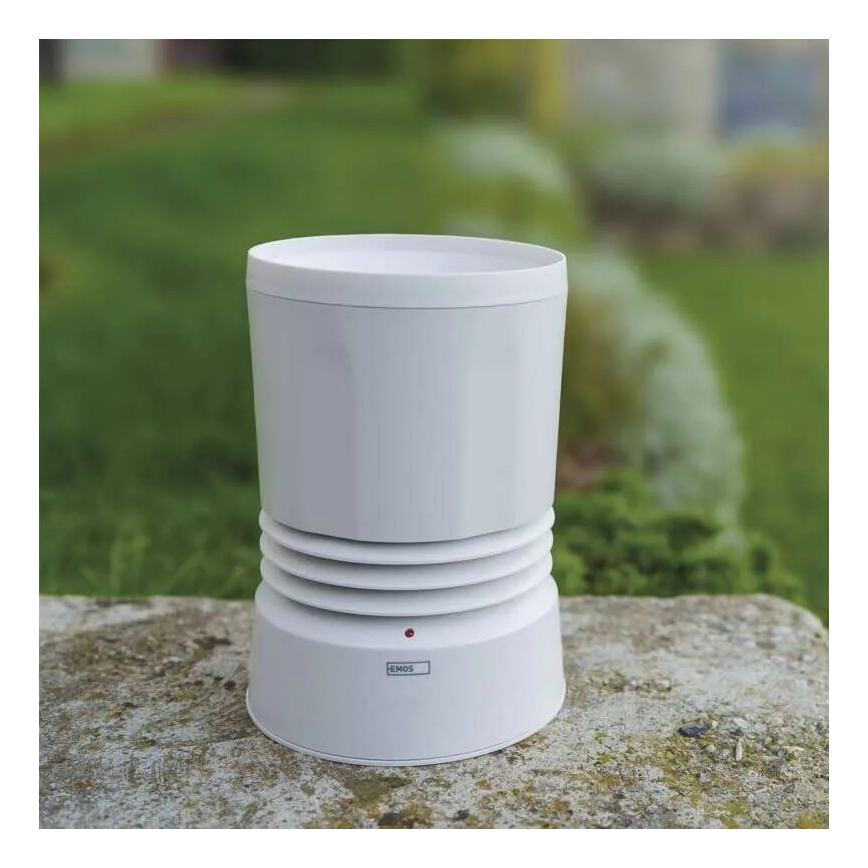 Stazione meteo wireless con display LCD a colori e pluviometro 3xAAA nero