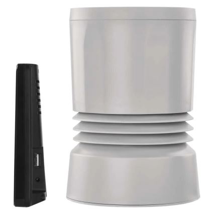 Stazione meteo wireless con display LCD a colori e pluviometro 3xAAA nero
