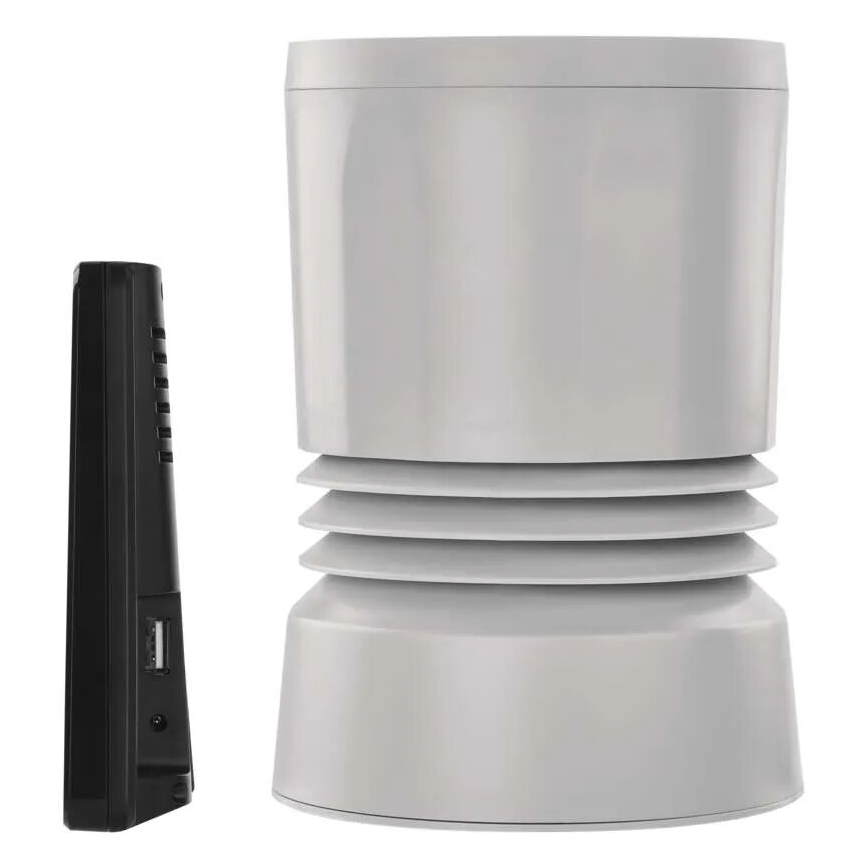 Stazione meteo wireless con display LCD a colori e pluviometro 3xAAA nero