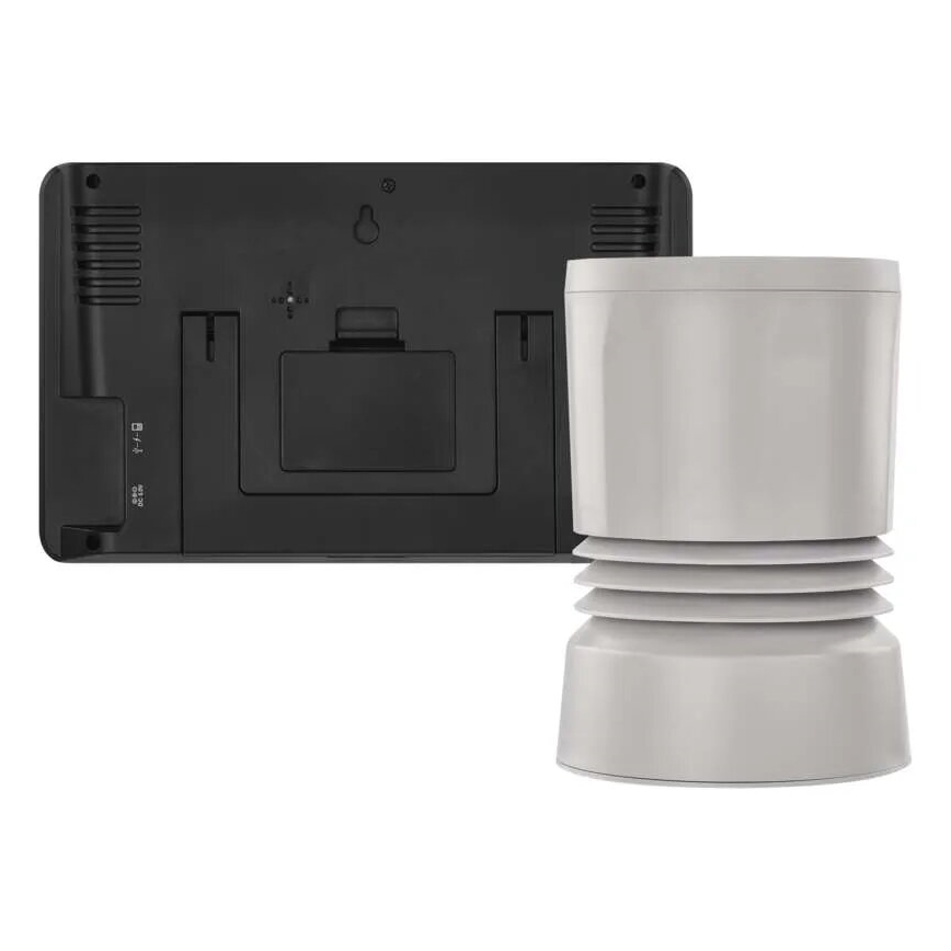 Stazione meteo wireless con display LCD a colori e pluviometro 3xAAA nero