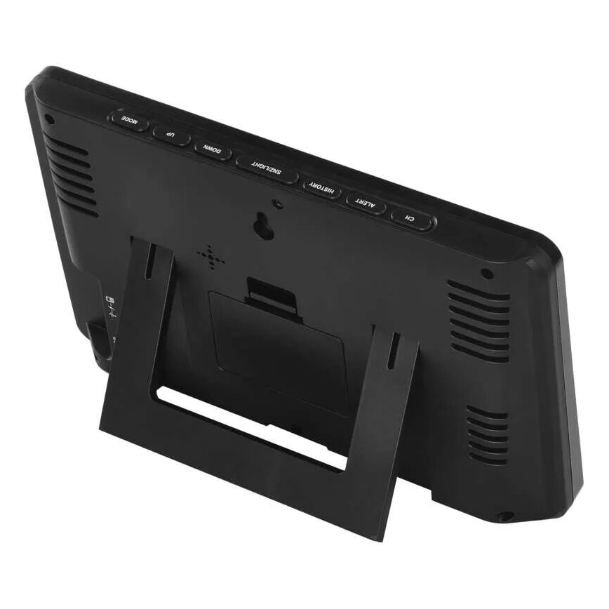 Stazione meteo wireless con display LCD a colori e pluviometro 3xAAA nero