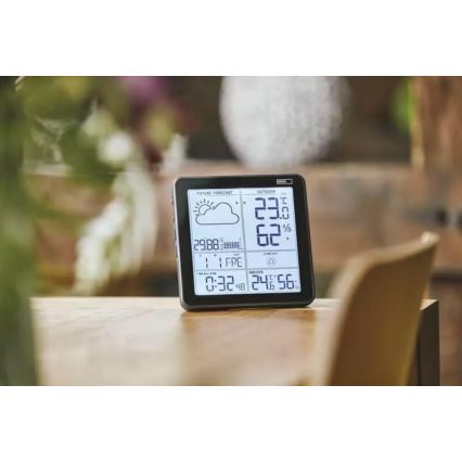 Stazione meteo wireless con sveglia 3xAA + 2xAAA nero