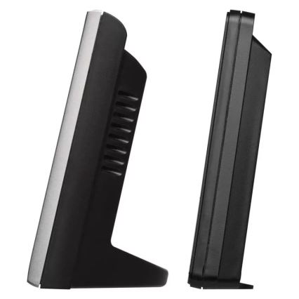 Stazione meteo wireless con sveglia 3xAAA nera