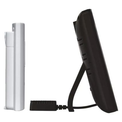 Stazione meteo wireless con sveglia 3xAAA nera